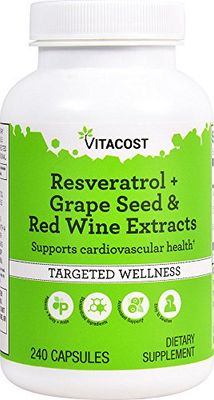 Vitacost Resveratrol Grape Seed &amp; Red Wine Extracts -- 240 Capsules