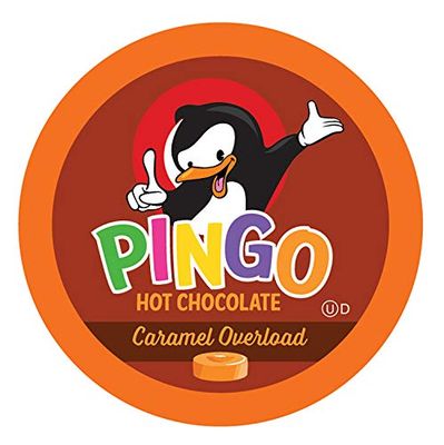 Pingo Caramel Hot Chocolate Pods for Keurig K-Cup Brewers, Caramel Overload Cocoa, 40 Count