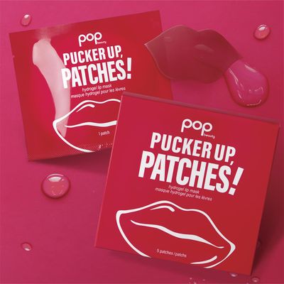 POP Beauty PUCKER UP, PATCHES! - Revitalizing 5 Lip Patches to Hydrate, Soften, Soothe | Hydrogel, Hyaluronic Acid, Peptides, Allantoin, Volufiline