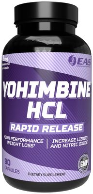 EAS Yohimbine HCL | Improved Weight Loss &amp; Athletic Performance | Rapid Release Technology | Better Absorption with Cyclosome Delivery | 90 Capsules