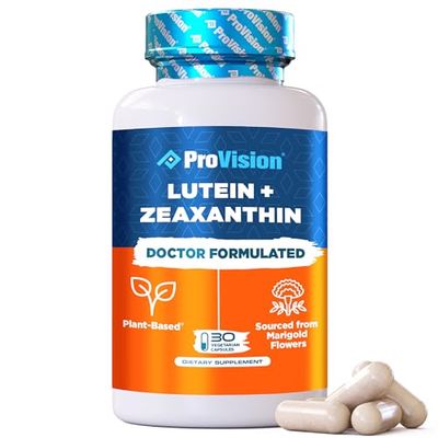 ProVision Lutein &amp; Zeaxanthin Supplements Plant-Based Lutein &amp; Zeaxanthin Eye Vitamins - Zeaxanthin Plus Lutein Supplement for Eyes - 30 Capsules