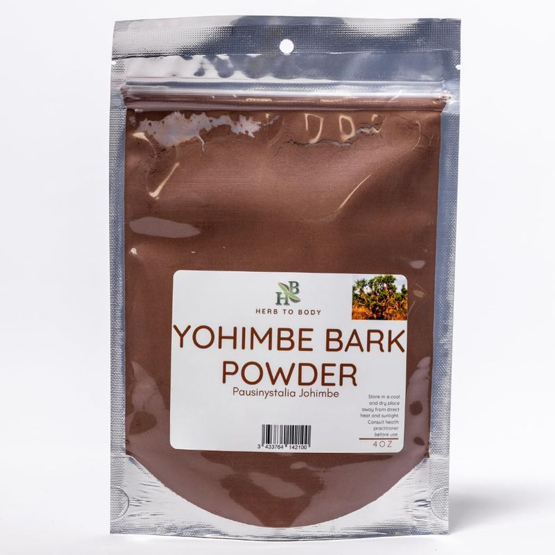 Herb To Body Yohimbe Bark Powder | Pausinystalia Johimbe | Wildcrafted | 4oz