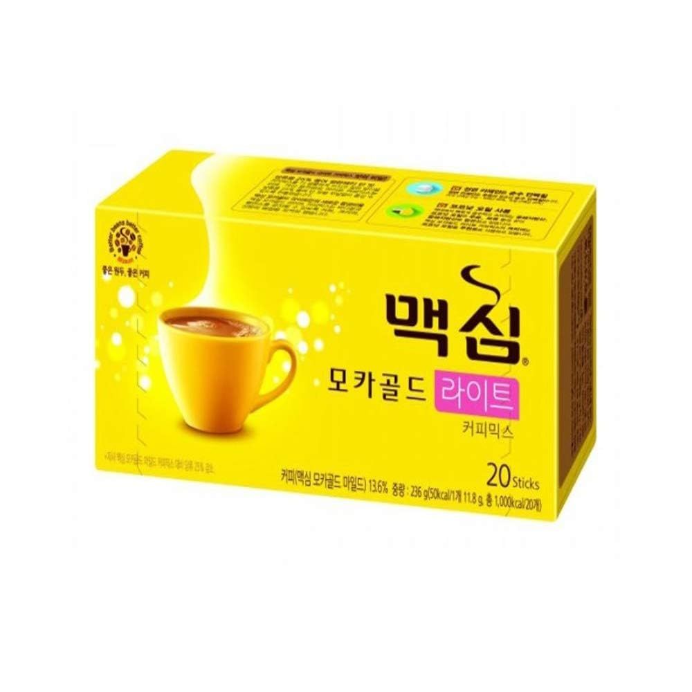 Korean Maxim Moca Gold Light Instant Coffee Mix 20 Stick 11.8g X 20T