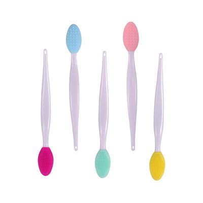 10pcs Silicone Lip Brush Exfoliating Nose Clean Blackhead Removal Brushes With Replacement Head Wash Face Cleansing Brush Tools