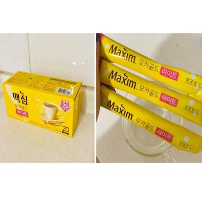 Korean Maxim Moca Gold Light Instant Coffee Mix 20 Stick 11.8g X 20T