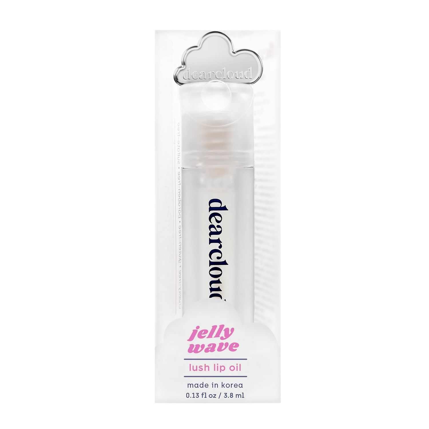 dearcloud Jelly Wave Lush Lip Oil - Clear Lip Gloss and Lip Gloss for Women - Korean skincare essential - Lip Oil for Women with Collagen - Diamond (0.13 oz)