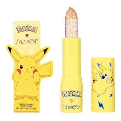 ColourPop x Pokmon pH Lip Balm - Color Changing Lip Balm Infused with Multi-Pearl Flakes &amp; Lip-Loving Ingredients - Creates the Perfect Custom Pink Shade - Thunderbolt (0.12 oz)