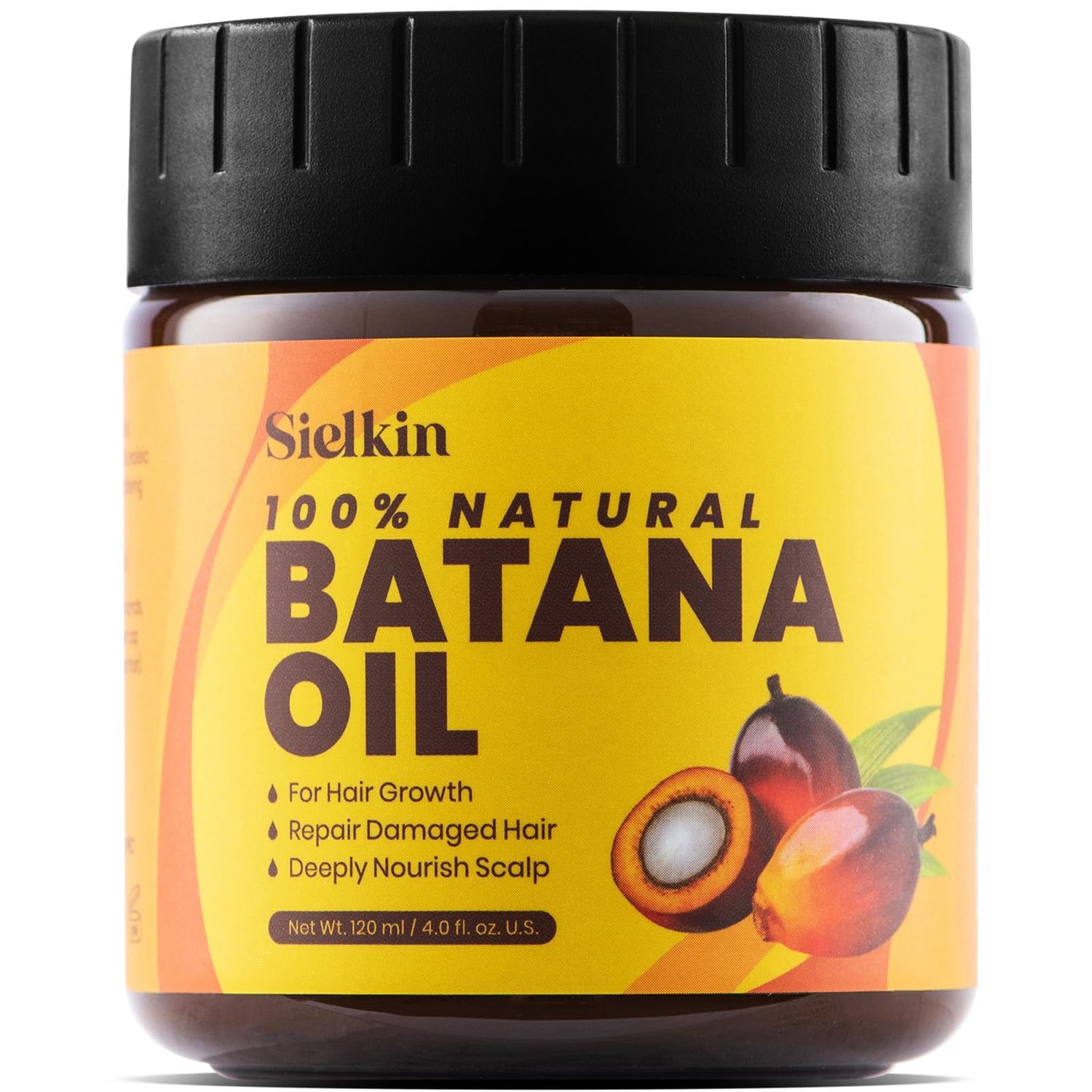 Batana Oil for Hair Growth, Unrefined Pure Hair Growth Oil from Honduras, 100 Authentic and Organic Approved by Dr. Sebi, Daily Use for Hair and Scalp Care, for All Hair Type, 4 Fl Oz