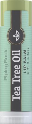 Piping Rock Tea Tree Oil Lip Balm | 0.15 oz | Moisturizing and Soothing Lip Treatment | Non GMO, Gluten Free