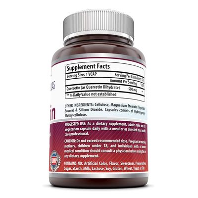 Amazing Formulas Quercetin 500mg 120 Veggie Capsules Supplement - Non-GMO - Gluten Free - Supports Overall Health &amp; Well Being