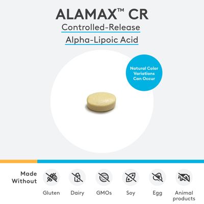 XYMOGEN ALAmax CR - Alpha Lipoic Acid 600mg Tablets - ALA Supplement with Biotin - Support Healthy Antioxidant Activity &amp; Glutathione Levels for Natural Detox (60 Tablets)