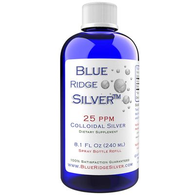 Blue Ridge Silver 25 ppm 8 oz Colloidal Silver Natural Immune Support Health Supplement