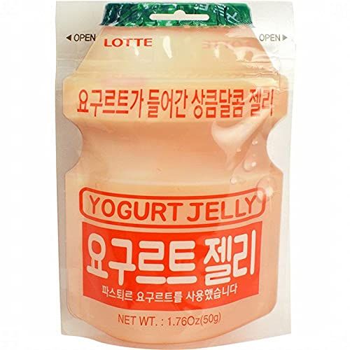 (PACK OF 5) LOTTE YOGURT FLAVOUR JELLY CANDY (50g) KOREA IMPORT