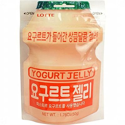 (PACK OF 5) LOTTE YOGURT FLAVOUR JELLY CANDY (50g) KOREA IMPORT