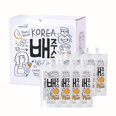Korean Pear Juice Boxes 48.7 Fl Oz (Pack of 8) - - Good for Hangover Fresh Juice, On-the-Go Drinks