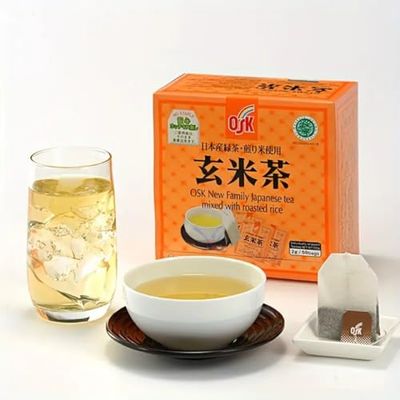 OSK Japanese Genmaicha Green Tea with Roasted Brown Rice - Authentic Matcha Blend, Hot or Cold Brew, Zero Calories, Sugar-Free, Premium Quality (50, Genmaicha)