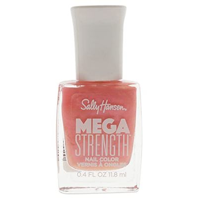 Sally Hansen Mega Strength Nail Polish, Sally Sells Sea Shells, 0.4 Fl Oz