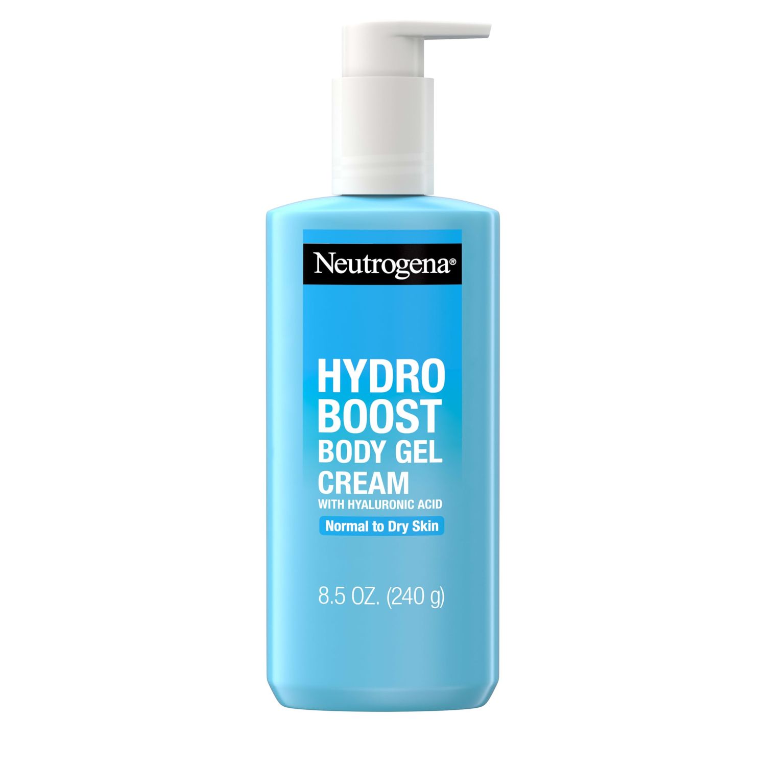 Neutrogena Hydro Boost Hydrating Body Gel Cream with Hyaluronic Acid, Instantly Quenches for Hydrated, Soft &amp; Supple Skin, NonGreasy, Fast Absorbing Cream for Normal to Dry Skin, 8.5 oz, 12 Pack