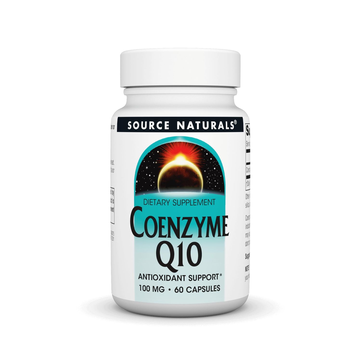 Source Naturals Coenzyme Q10 Antioxidant Support 100 mg for Heart, Brain, Immunity, &amp; Liver Support - 60 Capsules