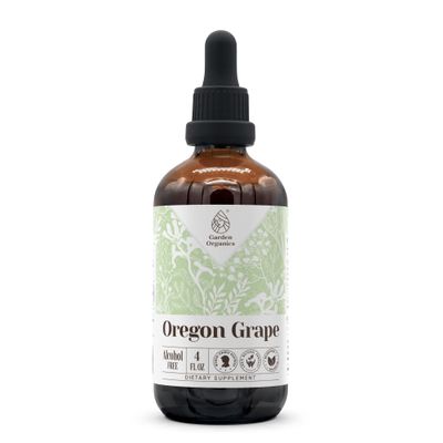 Oregon Grape Alcohol-Free Natural Tincture Extract, Immune System Booster, Liquid Drops Made from 100 (4 fl oz)