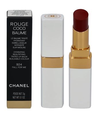 Rouge Coco Baume Hydrating Beautifying Tinted - 924 Fall For Me by Chanel for Women - 0.11 oz Lip Balm