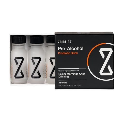 ZBiotics - Feel Better After Drinking, Wake Up Refreshed, Science-Backed, Patented Probiotic for Easier Mornings, Travel-Friendly, 3-Pack of 0.5 Fl Oz Bottles