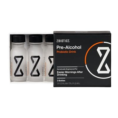 ZBiotics - Feel Better After Drinking, Wake Up Refreshed, Science-Backed, Patented Probiotic for Easier Mornings, Travel-Friendly, 3-Pack of 0.5 Fl Oz Bottles