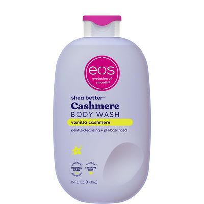 eos Shea Better Cashmere Body Wash, Vanilla Cashmere, Moisturizing, pH Balanced Body Wash, Creamy Gel Formula, Paraben &amp; Phthalate Free, Sensitive Skin, 16 fl oz
