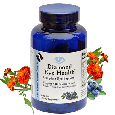 Diamond Eye Health - Natural Vitamins for Complete Eye Support - Healthy Eye Vitamins - Eye Health Vitamins to Help Preserve Aging Eyes - Vegan, Gluten-Free, Dairy-Free - (90 Count)