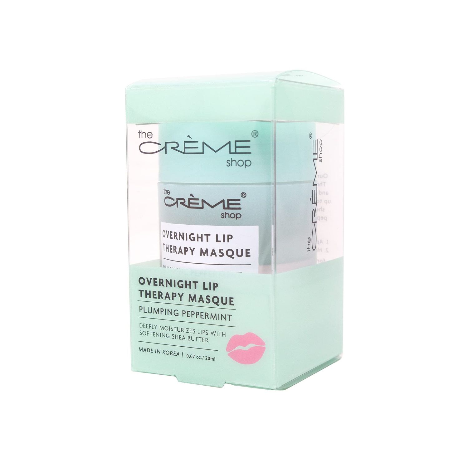 The Crme Shop Overnight Lip Therapy Masque - Collagen Plumping Mask With Moisturizing Korean Peppermint