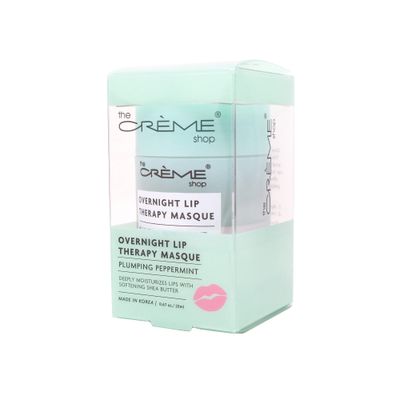 The Crme Shop Overnight Lip Therapy Masque - Collagen Plumping Mask With Moisturizing Korean Peppermint