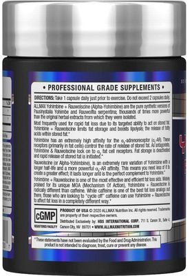 Yohimbine Rauwolscine, 60 Capsules, ALLMAX