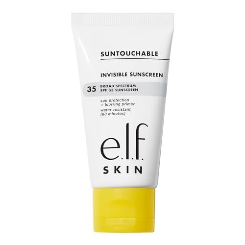 e.l.f. SKIN Suntouchable Invisible SPF 35, Lightweight, Gel-based Sunscreen For A Smooth Complexion, Doubles As A Makeup Primer, Vegan &amp; Cruelty-Free, Packaging May Vary