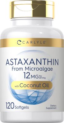 Carlyle Astaxanthin 12mg | 120 Softgels | Supplement from Microalgae | with Coconut Oil | Non-GMO &amp; Gluten Free