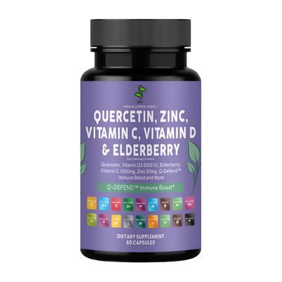 OPTI 60 Capsules | Immune Support Formula with Quercetin, Zinc, Vitamin C, Vitamin D &amp; Elderberry