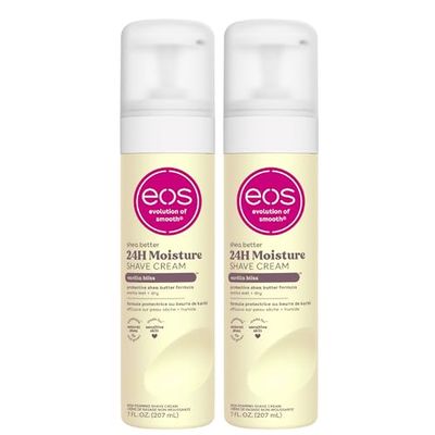 eos Shea Better Women&#39;s Shave Cream- Vanilla Bliss, Shea Butter Skin Care, Shaving Cream for Women, 14 fl oz, 2-Pack