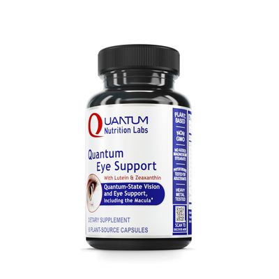 Quantum Nutrition Labs Eye Support - Eye Health Vitamins, Lutein and Zeaxanthin Eye Supplements for Adults and Seniors, Supports Macular Health, Contains Bilberry and Carrot - 60 Vegetarian Capsules