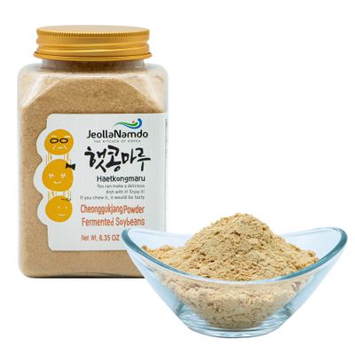 Fermented Soybean Powder Korean Pantry Traditional Cheonggukjang Recipe, Vegan, No GMO or Gluten, Origin of Natto JRND Foods 180g