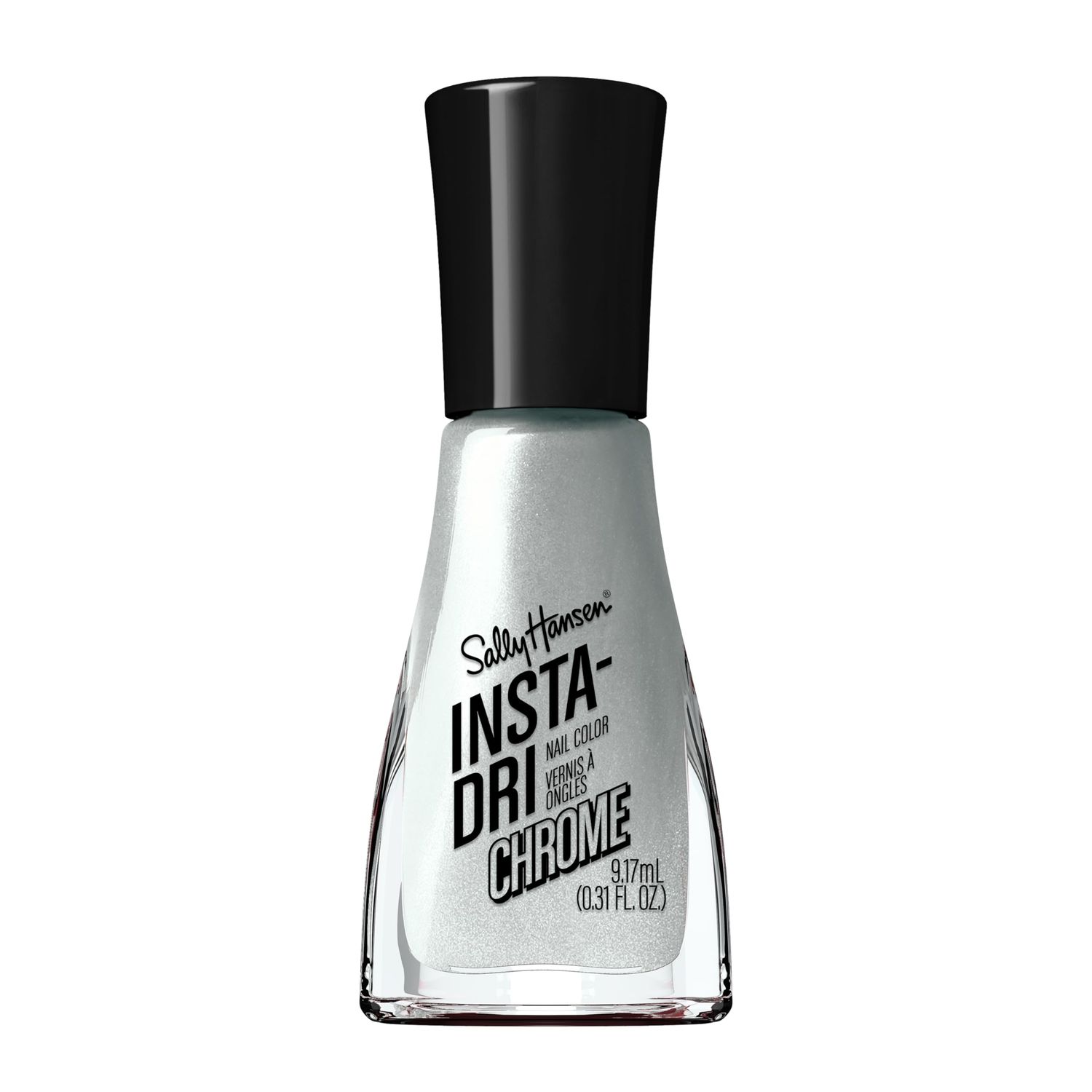 Sally Hansen Insta-Dri, Polar Platinum, Quick Dry, Long Lasting, Opaque, Metallic Silver Nail Polish