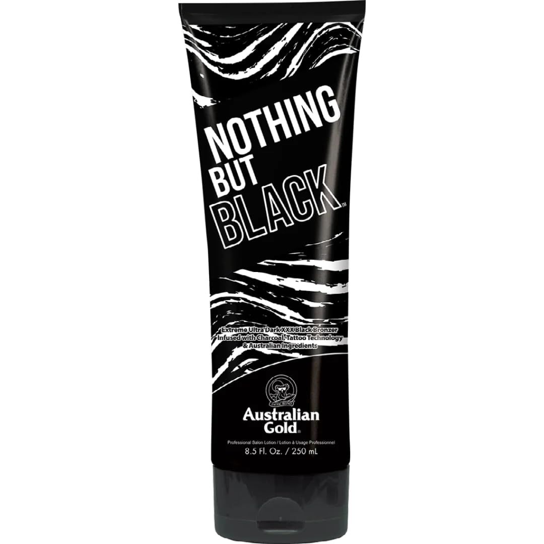 Australian Gold Extreme Ultra Dark XXX Black Bronzer 8.5 oz, Black, with Charcoal &amp; Tattoo Technology