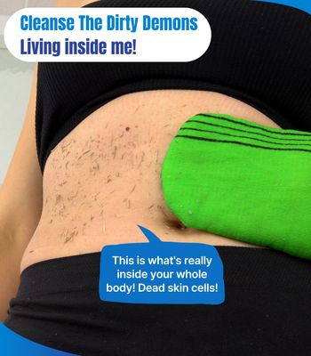 Exfoliating Glove Korean Skin Care Body wash loofah face Lip Body Scrub Dry Brushing Body Brush Foot Back Scrubber scrubbing Bathing Sponge Black Head Remover Gloves (Green)