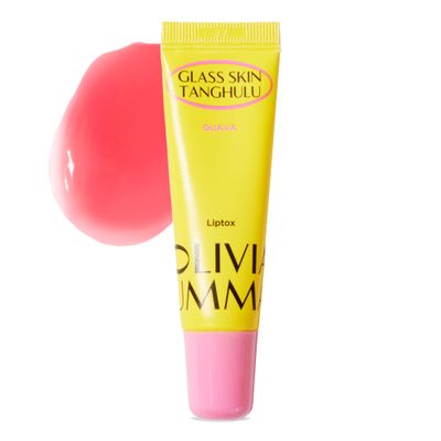 Olivia Umma Guava Glass Skin Tanghulu Liptox - Korean Plumping Lip Balm with Peppermint, Shea Butter &amp; Macadamia Seed Oil to Shine and Restore Dry Lips - Non-Sticky Korean Lip Plumper - 10 ml