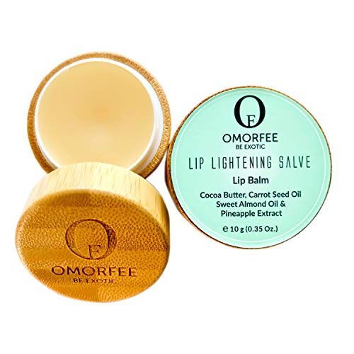 Omorfee 100 Organic Lip Lightening Balm, balm for Dark Lips, Balm with SPF, Natural Protection, Repair, Moisturizer, Cocoa Butter, Carrot Seed Oil &amp; Pineapple Extract -10g/ 0.35Oz