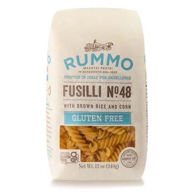 Rummo Gluten Free Fusilli N.48 - Gluten Free Fusilli Pasta Noodles, Made with Brown Rice &amp; Corn, Pasta from Italy - 12 Ounce (Pack of 5)