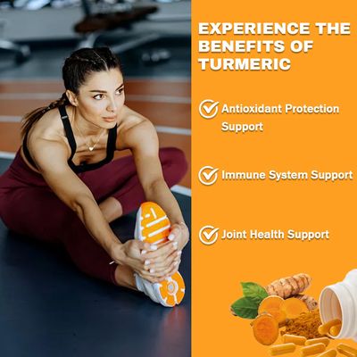 Turmeric Curcumin Supplement 1000mg, 95 Turmeric Complex Supplement with Black Pepper, and Ginger, Bee Propolis, for Better Absorption, Non-GMO, Gluten Free, 120 Count (1PC)