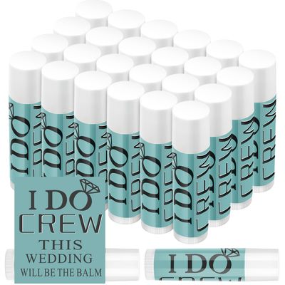 Suttmin 24 Pcs Bachelorette Lip Balm I Do Crew Wedding Party Gifts Bachelorette Lip Balm Gift Wedding Favors for Party Guest Supplies(Green)
