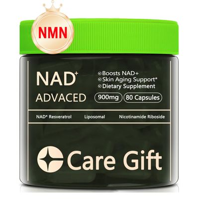 CARE GIFT NAD Supplement, NAD Nicotinamide Riboside Resveratrol 900mg - Liposomal NAD Supplements for Women &amp; Men,NMN Supplement Alternative for Energy, Focus, Anti-Aging (1 Pack)