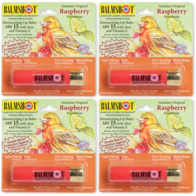 BALMSHOT Lip Balm 4 Pack (Raspberry)