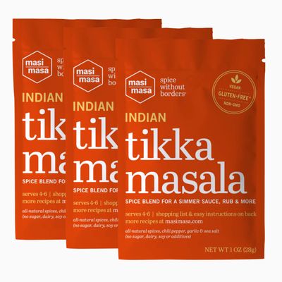 MASI MASA Indian Tikka Masala Spice Blend (3 pack), Curry Seasoning for Simmer Sauce, Marinade or Rub, 12 Spice Mix, Vegan, No Gluten, Soy, Dairy, or GMOs, for Chicken, Vegetables, Seafood