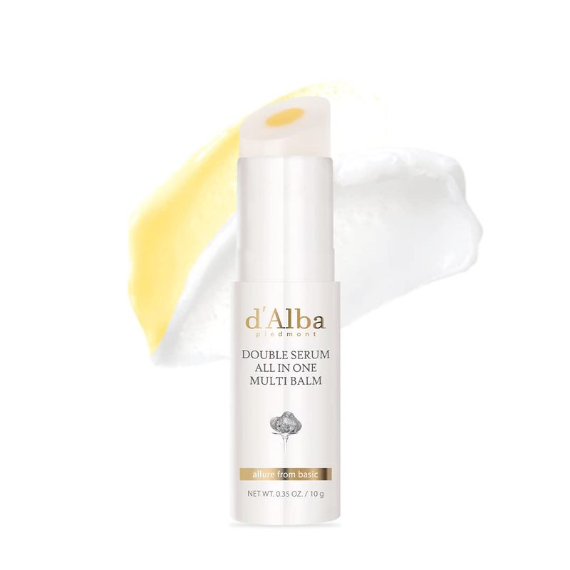 d&#39;alba Piedmont Italian White Truffle Double Serum All-in-one Multi Balm, Vegan Skincare with Vitamin C and Vegan Collagen, 3-in-1 Anti Wrinkle, Eye Treatment, Dark Spot Remover